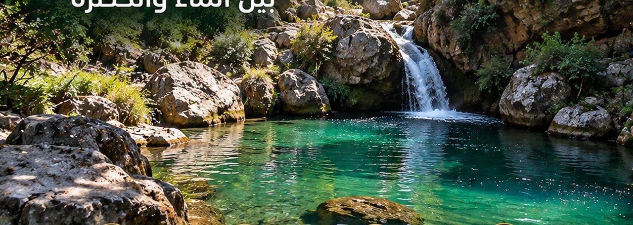 وادي الملوك — شلال وبحيرة فيروزية بين الغابات